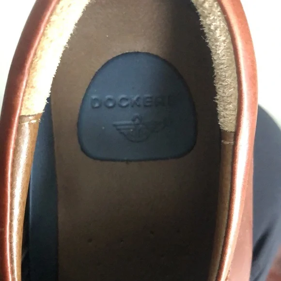 Dockers Brown Leather Cap Toe Shoes - Mens US Size 10.5 - Picture 3 of 14